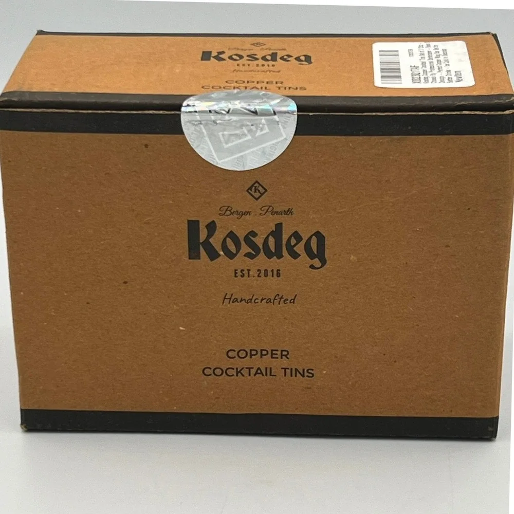 Kosdeg Copper Cocktail Tins Set of 2 12oz Handcrafted Barware New